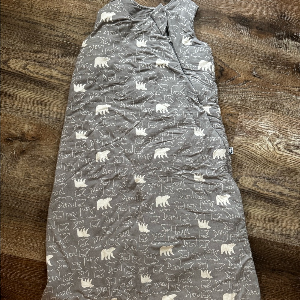 Cozy Gray Polar Bear Kids Pajama Sleep Sack